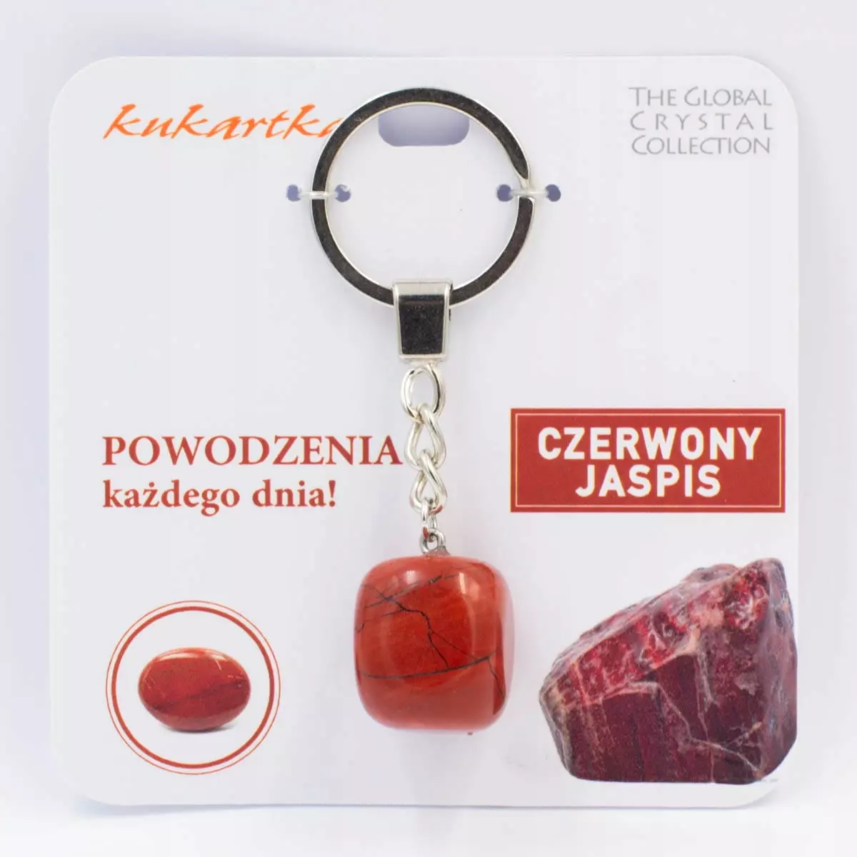 Brelok BKN-026 Powodzenia każdego dnia (czerwony jaspis) - Zabawki