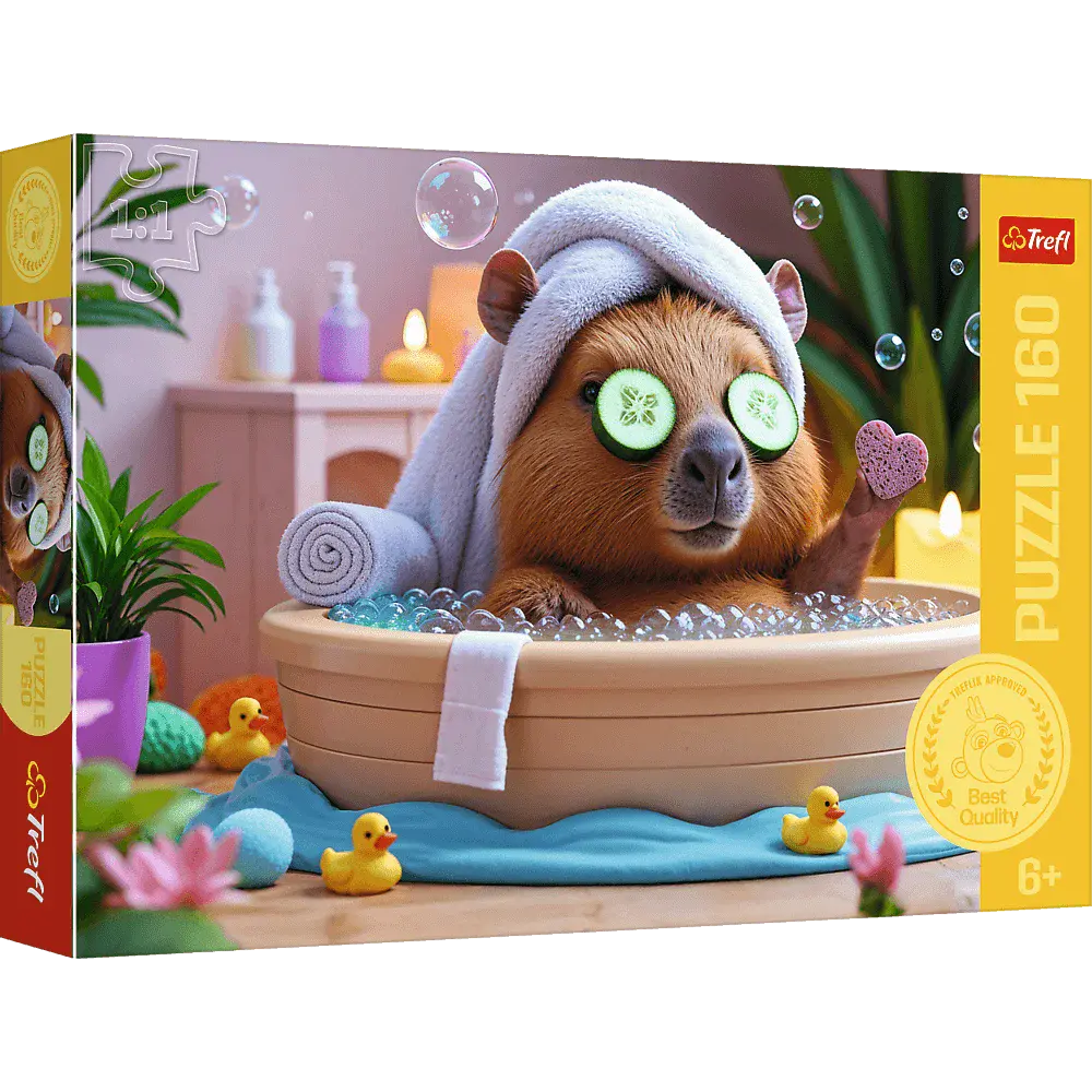 Puzzle 160 elementów. Kapibara w Spa - Puzzle
