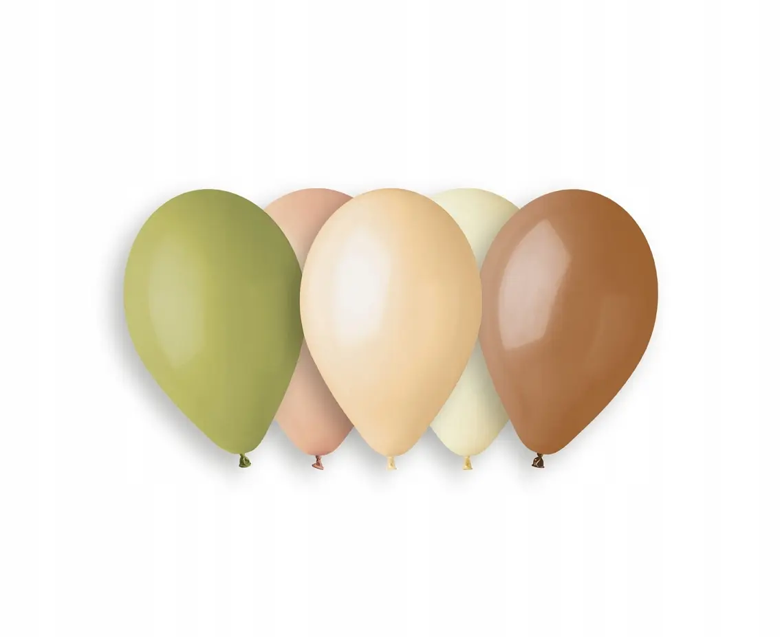 Balony Boho Pastelowe Natury 33 Cm 5 Szt. - Impreza