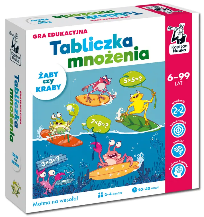Tabliczka mnożenia. Żaby czy kraby. Gra edukacyjna - Gry