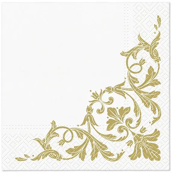 Serwetki Motif GOLD mix nadruk bibuła [mm:] 330x330 Paw (TL124609) - Książki