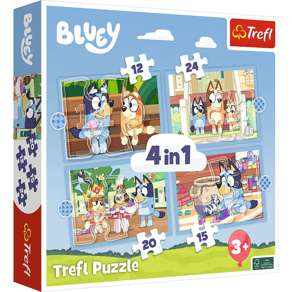 Puzzle 4w1. Bluey i jej świat - Puzzle