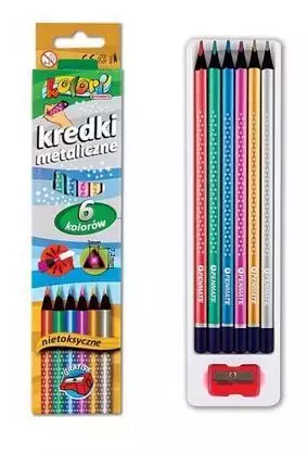 Kredki Premium Kolori metaliczne 6 kolorów PENMATE - Papiernicze i szkolne