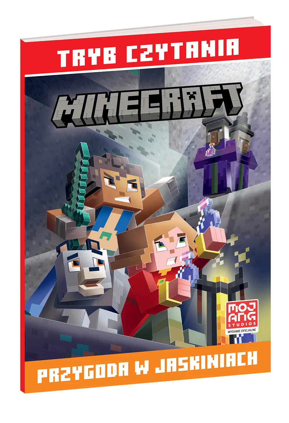 Przygoda w jaskiniach. Minecraft. Tryb czytania - Książki