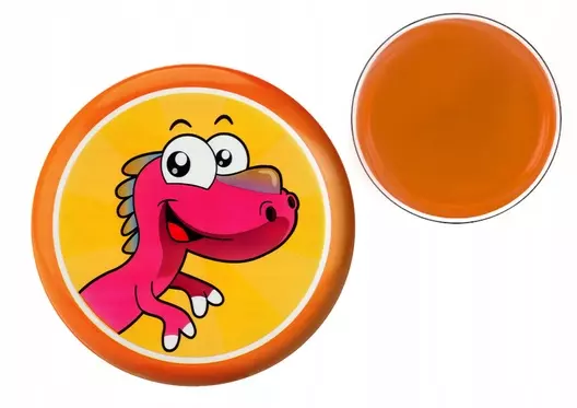 Dysk Latający Frisbee z Dinozaurem Pomarańczowy 20 Cm - Zabawki