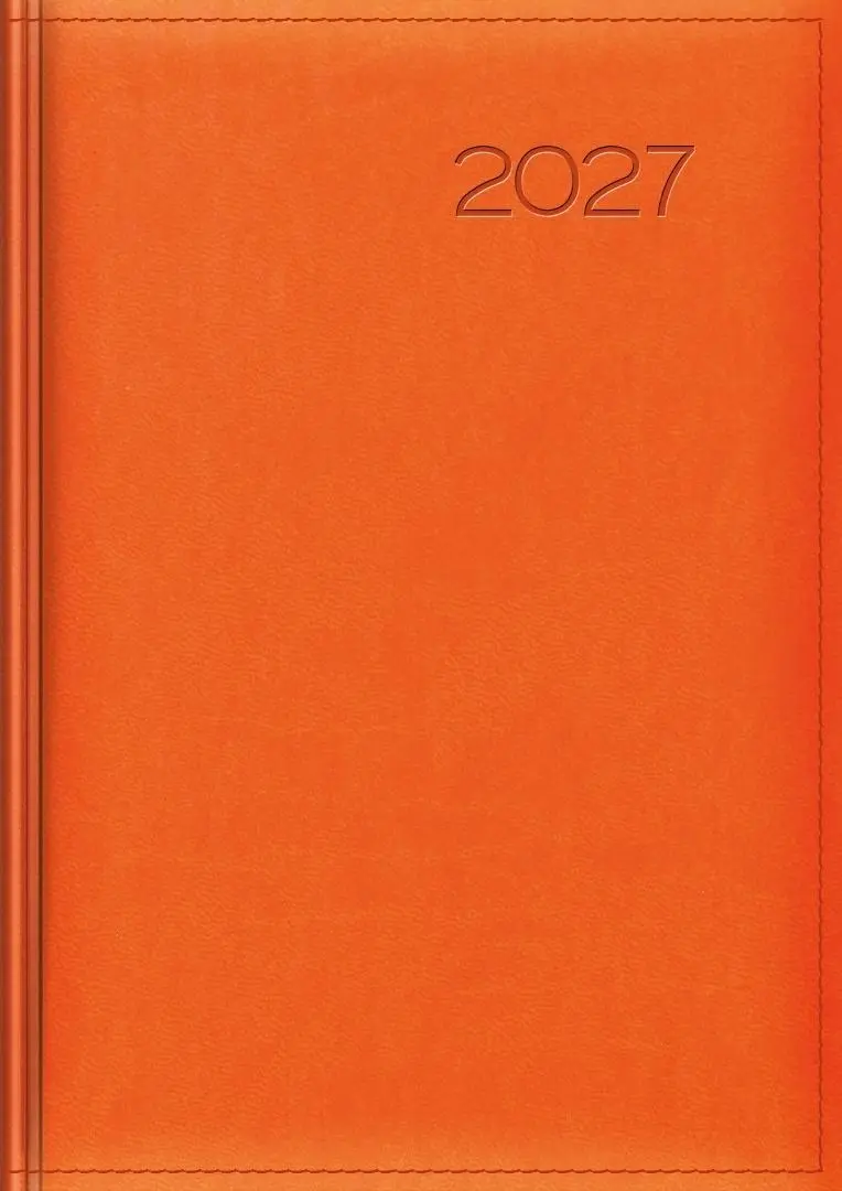 Kalendarz 2027 tygodniowy pomarańczowy - Książki