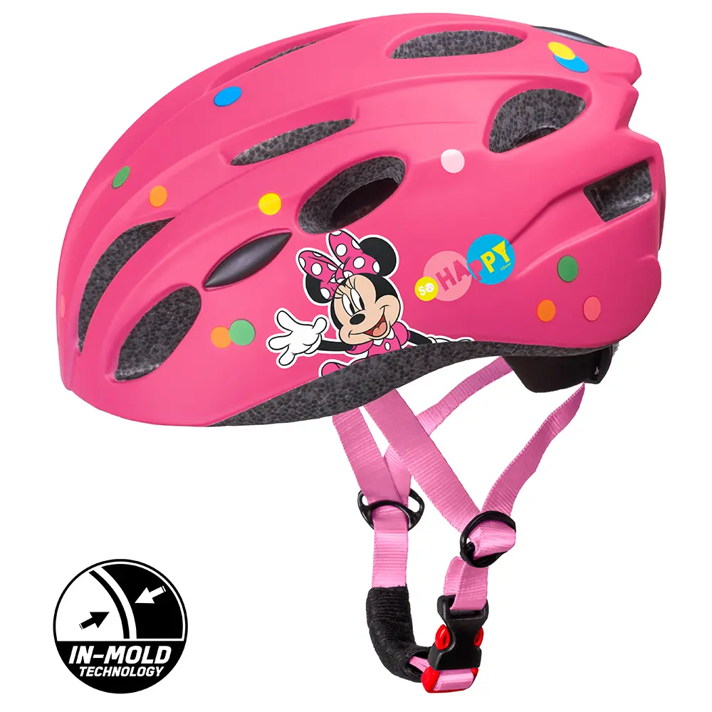 Kask Rowerowy In-mold Minnie Pink - Zabawki