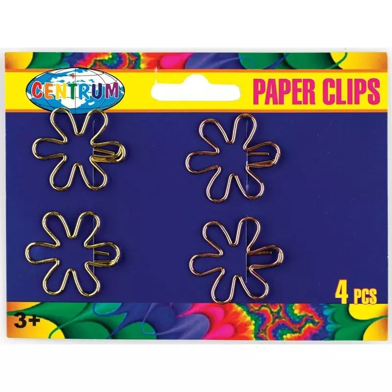 Spinacze biurowe Flower 25x29mm 4szt 88829 - Papiernicze i szkolne