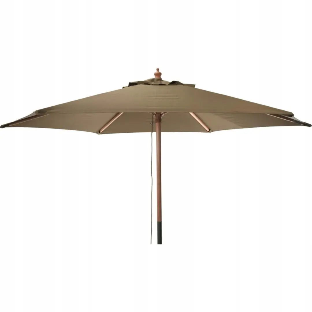 Parasol Ogrodowy Drewniany 250CM Składany Piaskowy - Elektronika i akcesoria