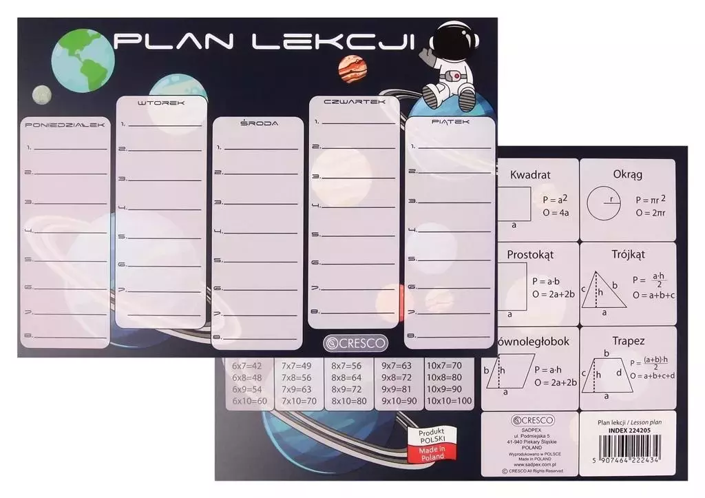 Plan lekcji A5 Kosmonauta - Papiernicze i szkolne