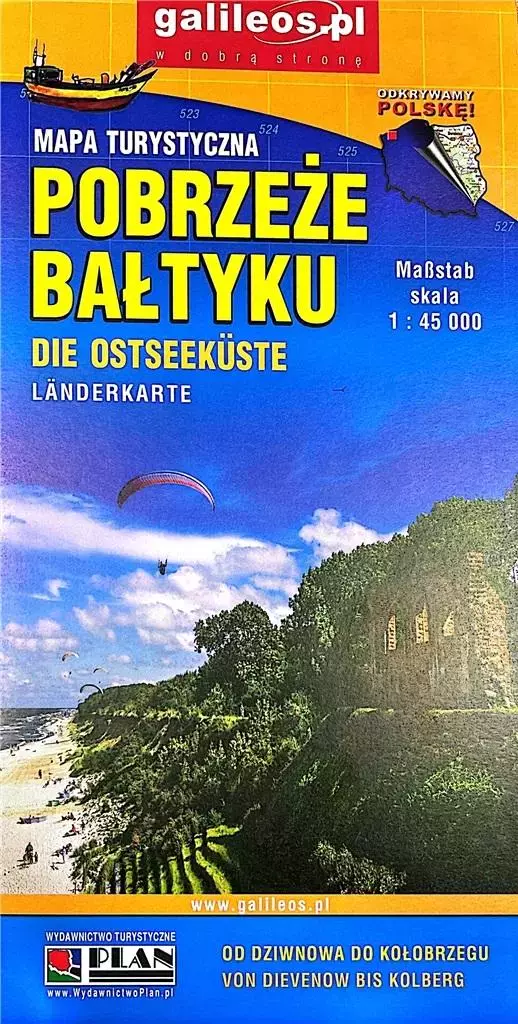 Mapa - Pobrzeże Bałtyku 1:45 000 - Książki