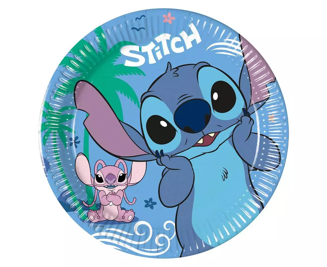 Talerz papierowy 200 Stitch Angel Go Op8szt Fol - Papiernicze i szkolne
