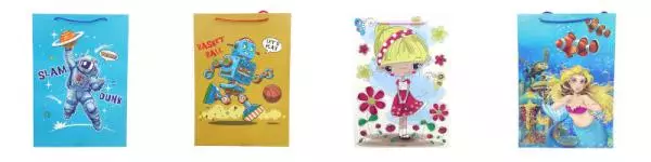 Torebka prezentowa dziecięca mix 5210A SD20 30x42x25cm szerokie dno p12 cena za 1 sztukę - Książki