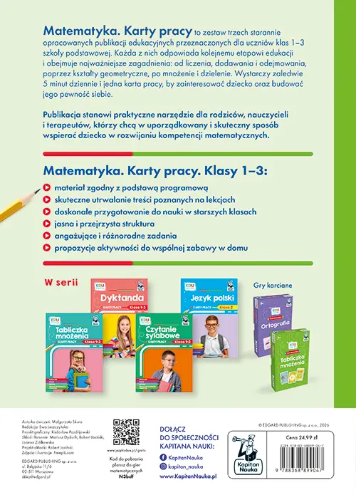EDUseria Matematyka Karty pracy kl.2 Kapitan Nauka - Książki