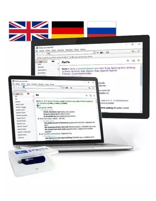 Wielki multimedialny słownik PWN 3w1: angielsko-polski, polsko-angielski / niemiecko-polski, polsko-niemiecki / rosyjsko-polski, polsko-rosyjski - Książki