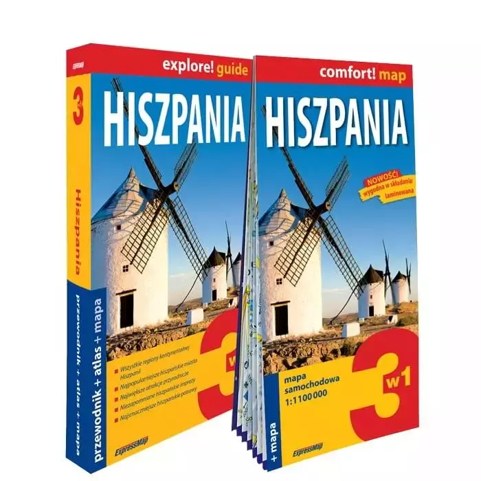 Explore!guide Hiszpania 3w1: przewodnik + atlas - Książki
