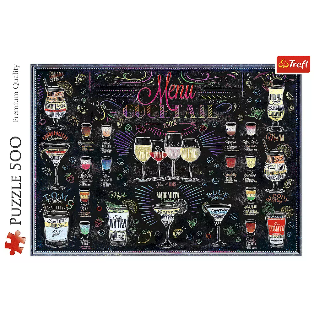 Puzzle 500 elementów. Karta drinków - Puzzle