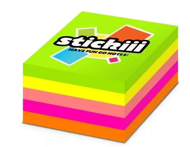 Kostka samoprzylepna 76x76mm 400K 5 kolorów neon - Papiernicze i szkolne