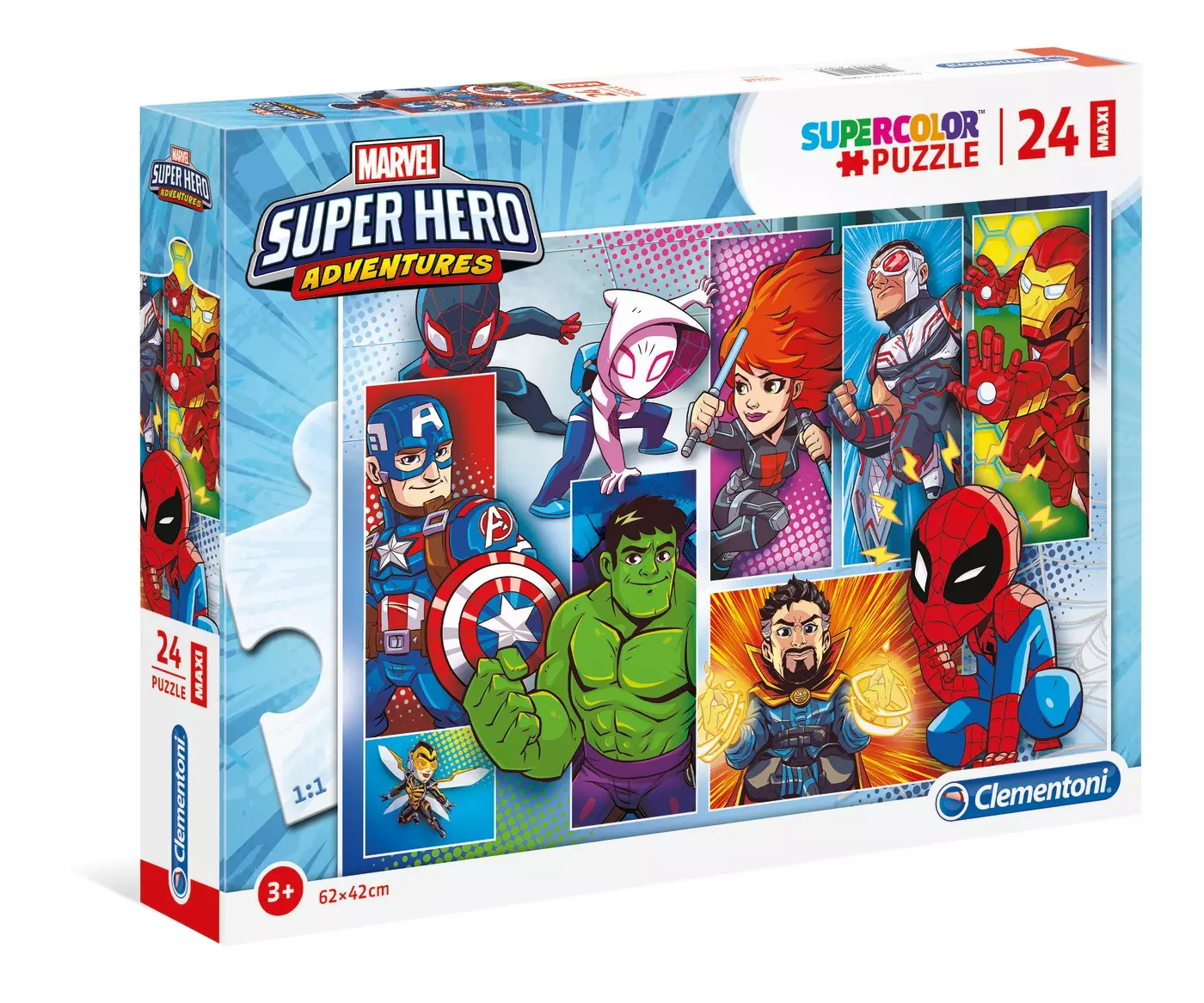 Puzzle maxi 24 elementy. Supercolor. Bohaterowie Marvela - Puzzle