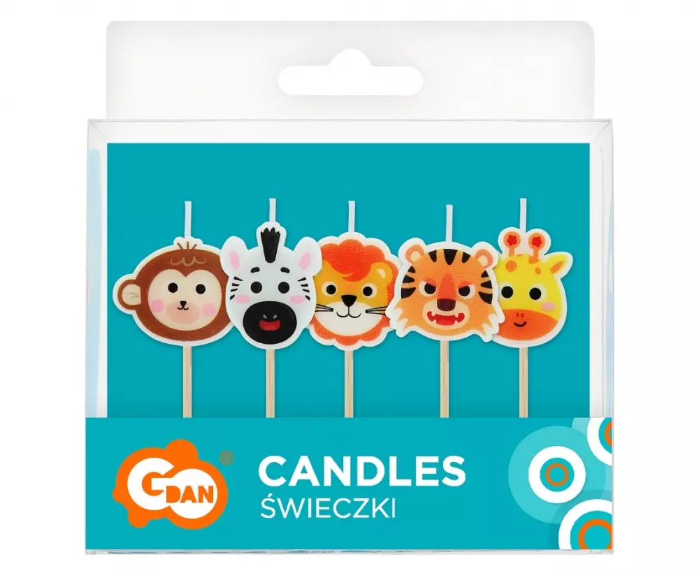 Świeczki Pikery Safari opakowanie 5 sztuk Wb - Papiernicze i szkolne