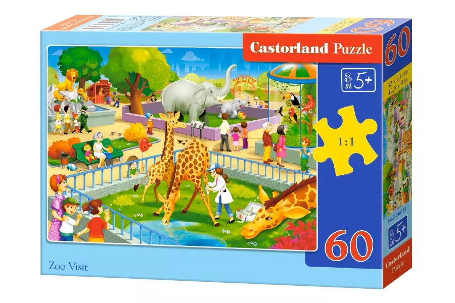 Puzzle 60 elementów. Wizyta w zoo - Puzzle