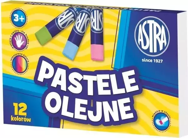 Pastele olejne, 12 kolorów - Papiernicze i szkolne