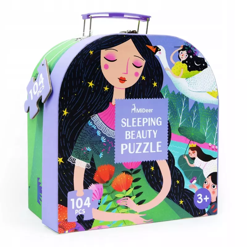 Mideer puzzle w walizce ŚPIĄCA KRÓLEWNA 3+ 104 - Puzzle