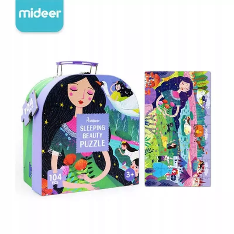 Mideer puzzle w walizce ŚPIĄCA KRÓLEWNA 3+ 104 - Puzzle