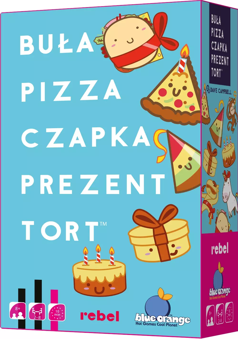 Buła, pizza, czapka, prezent, tort - Gry
