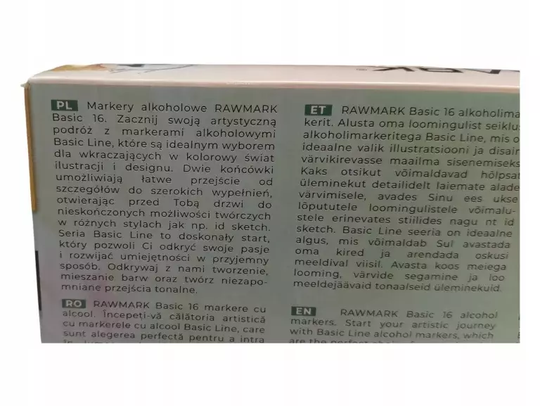 MARKERY DWUSTRONNE RAWMARK ALKOHOLOWE PISAKI - BASIC 16 SZT - Papiernicze i szkolne