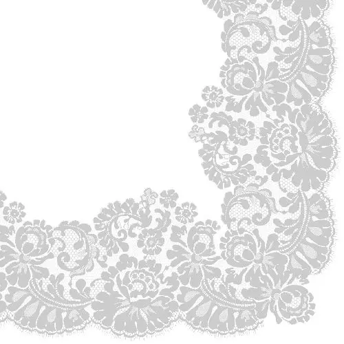 Serwetki Lacy frame silver biały papier [mm:] 330x330 Paw (TL702608) - Papiernicze i szkolne