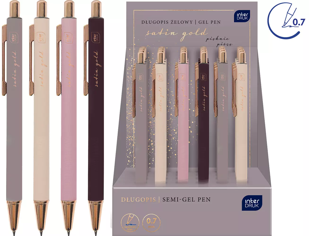 Długopis metalowy Satin Gold - Papiernicze i szkolne