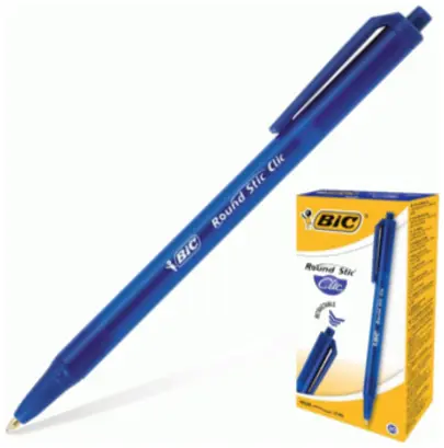 Długopis Round Stic Clic nieb., BiC - Papiernicze i szkolne