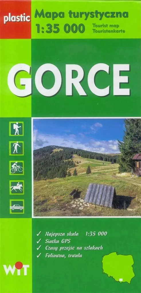 Gorce. Mapa turystyczna, 1:35 000 - Książki