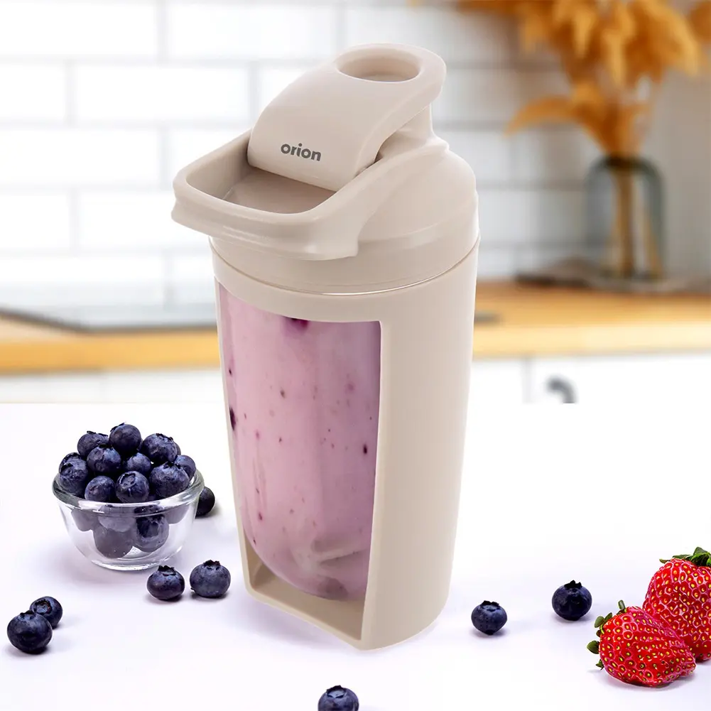 Shaker treningowy z kulką tritan beżowy szczelny 700 ml - Elektronika i akcesoria