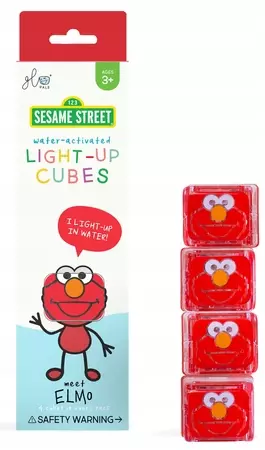 Glo Pals Kostki sensoryczne świecące w wodzie Elmo Ulica Sezamkowa, zabawka - Zabawki