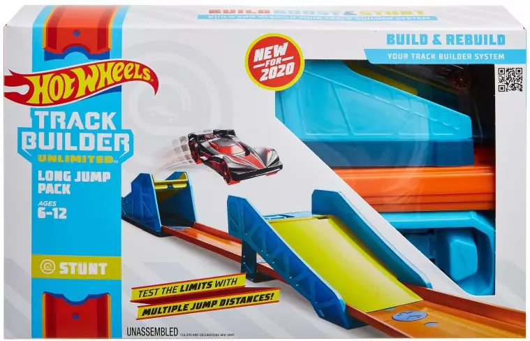 Hot Wheels. GLC89 Track Builder. Zestaw do rozbudowy, długi skok - Zabawki