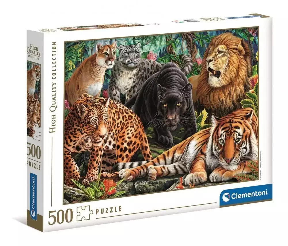 Puzzle 500 elementów. High Quality Collection. Dzikie koty - Puzzle