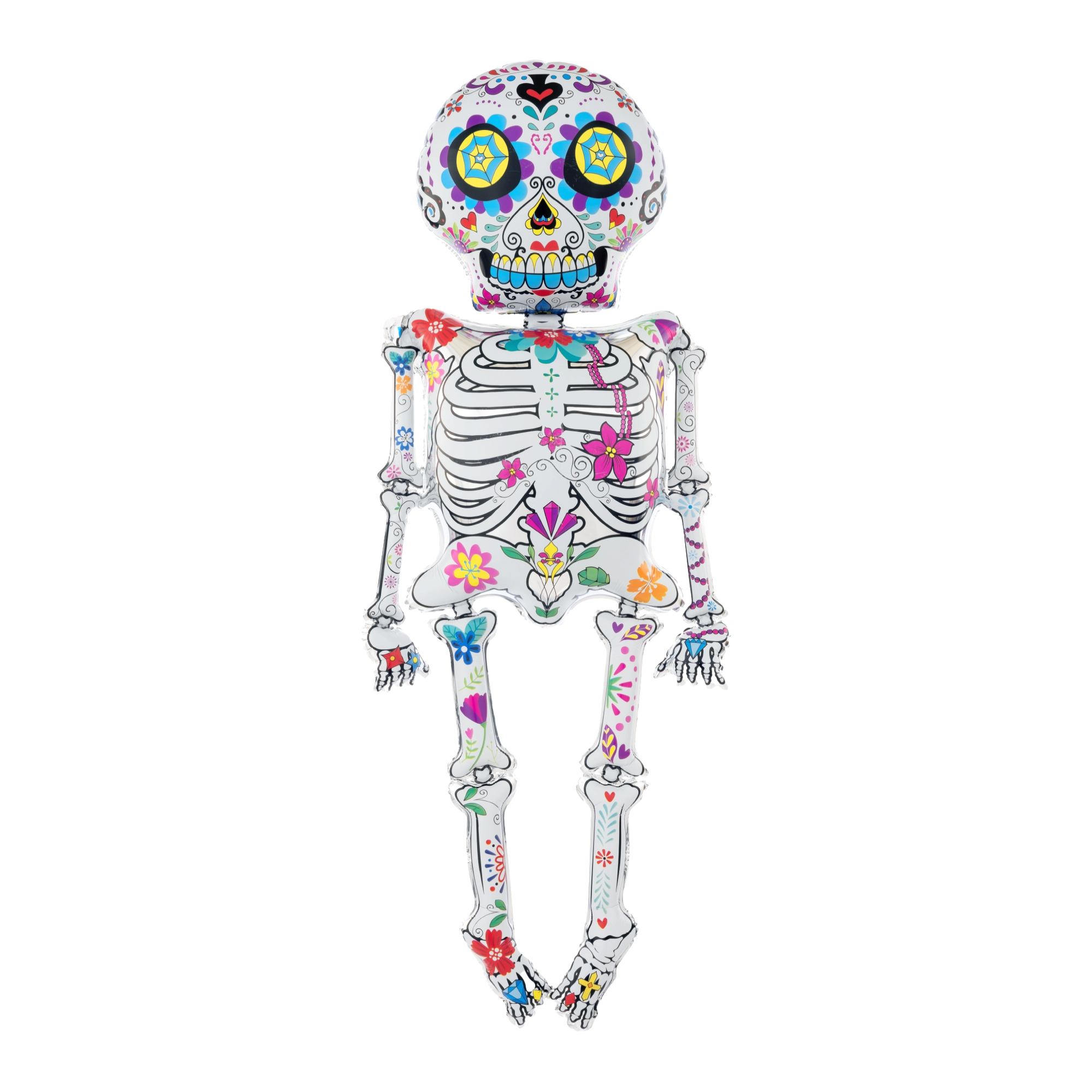Balon foliowy Szkielet Meksykańskie Halloween 158cm - Impreza