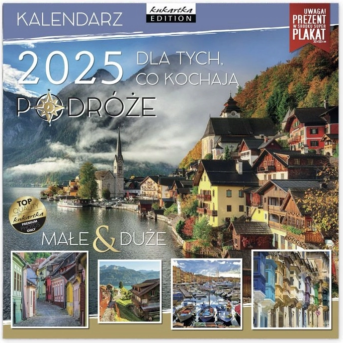 Kalendarz 2025 Dla tych co kochają Podróże małe&duże ŚCIENNY - Książki