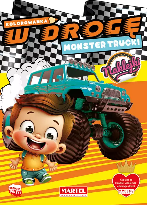 Kolorowanka W drogę. Monster Trucki. - Zabawki
