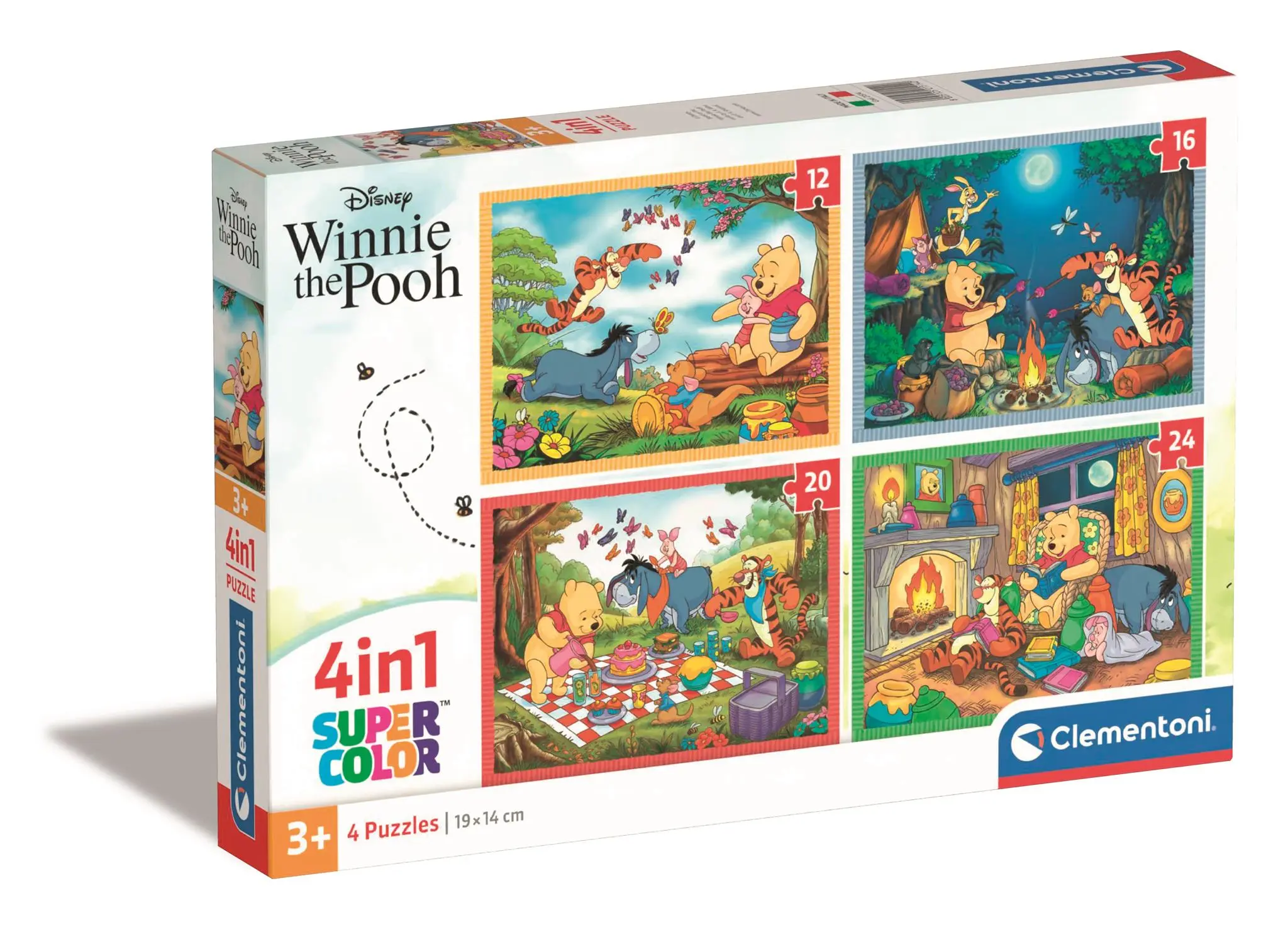 Puzzle 4w1 Super color. Kubuś Puchatek - Puzzle