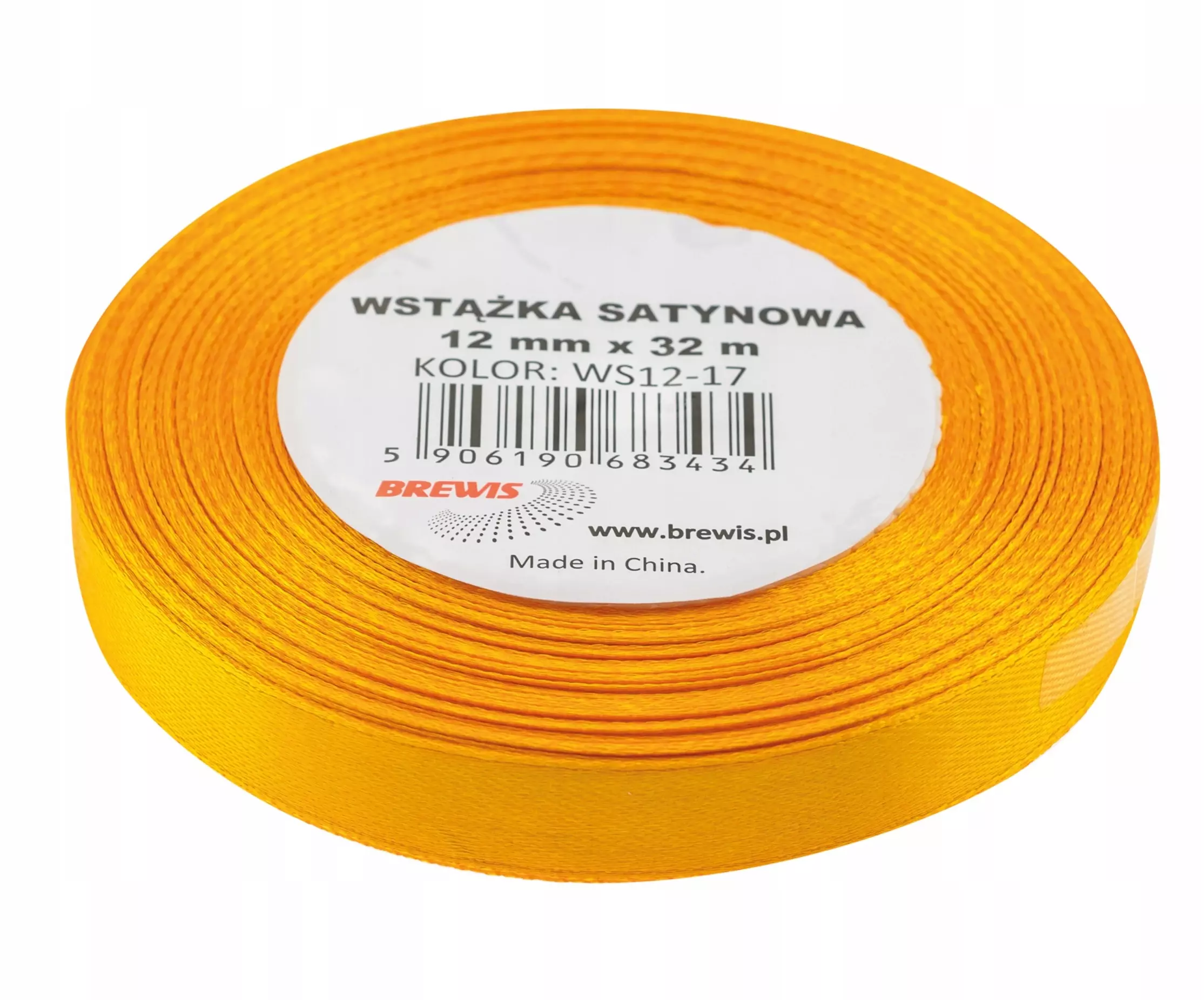 Wstążka satynowa żonkilowa 12mmx32m - Papiernicze i szkolne