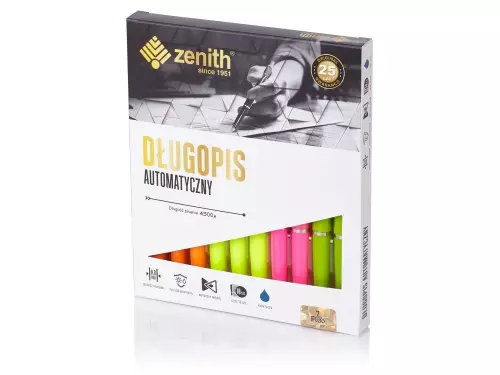 Długopis automatyczny Zen 7 Fluo Mix 4071030 pudełko A 10 - Papiernicze i szkolne
