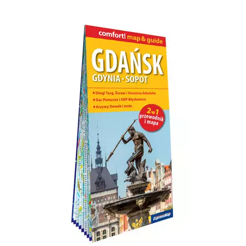 Gdańsk Gdynia Sopot laminowany map&guide 2w1 przewodnik i mapa - Książki