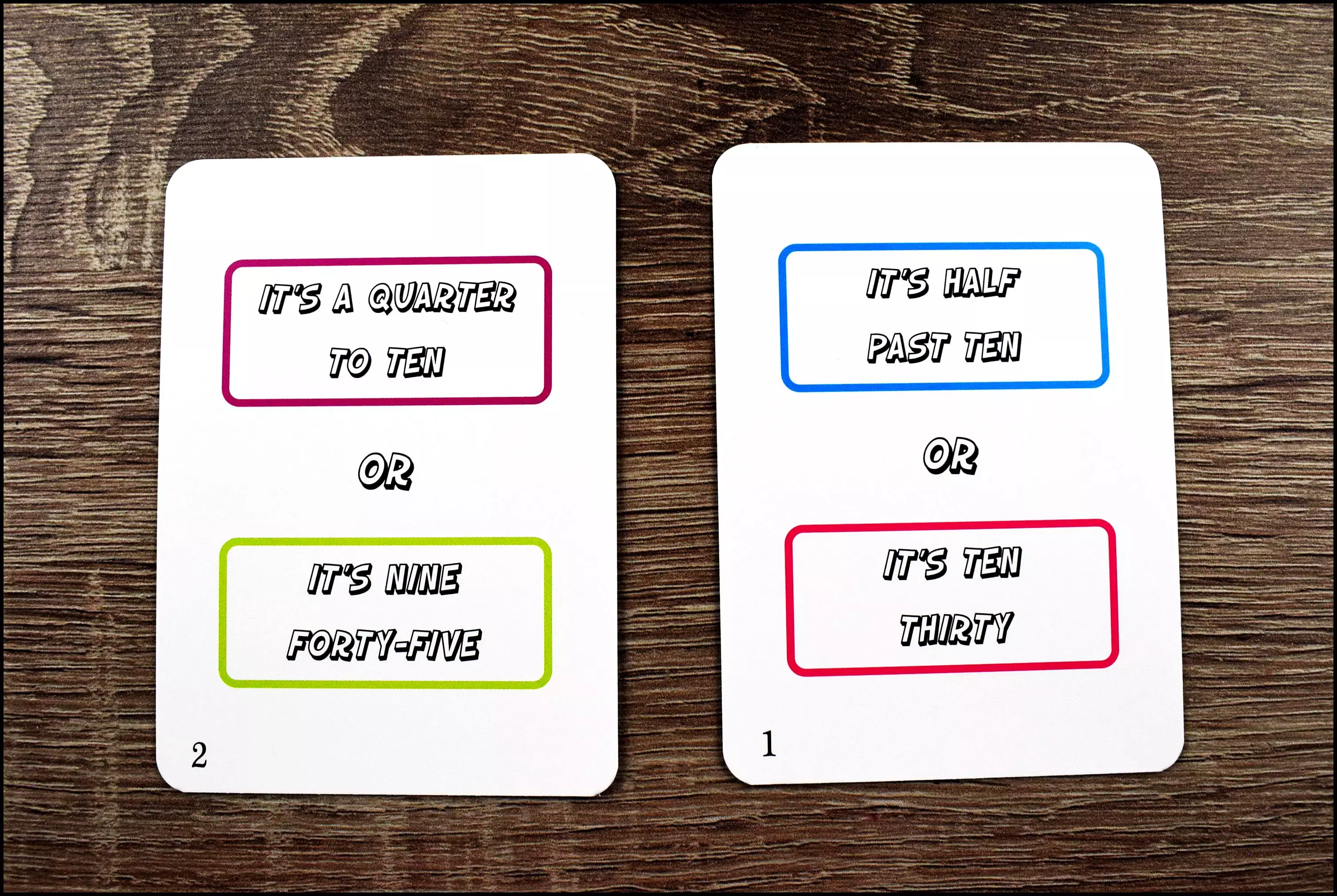 Fun Card English. Telling the Time - Gry