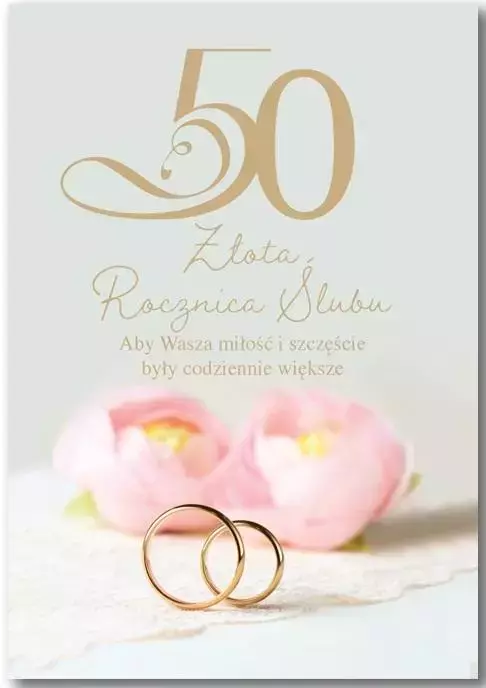 Kartka okolicznościowa Rocznica ślubu 50 - Papiernicze i szkolne