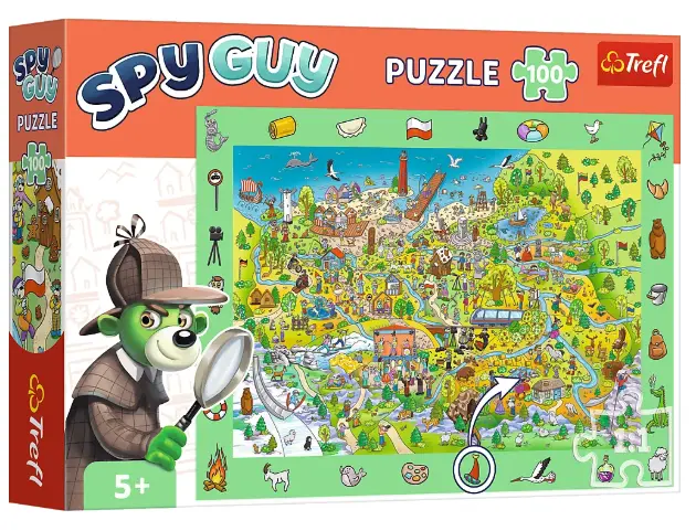 Puzzle 100 elementów. Spy Guy. Polska - Puzzle