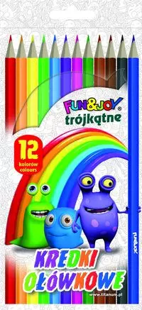 Kredki ołówkowe trójkątne 12 kolorów - Książki