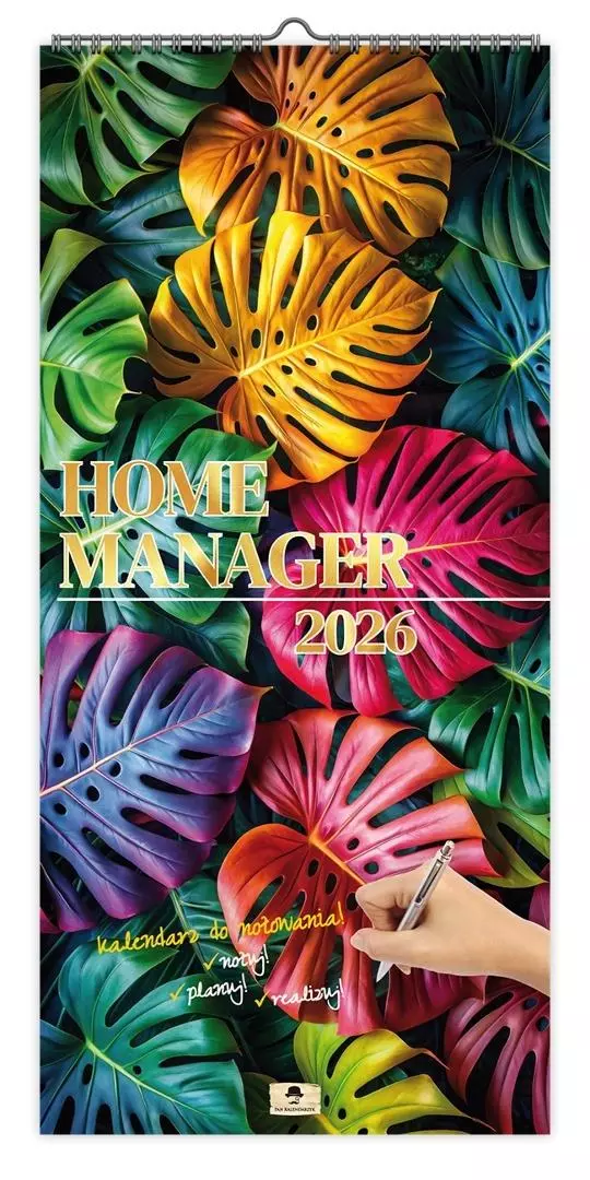 Kalendarz 2026 paskowy szeroki home manager - Książki